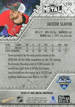 2020-21 SkyBox Metal Universe #155 Jaccob Slavin Back