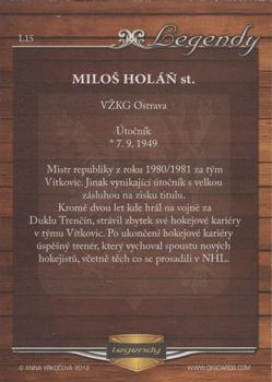 2012-13 Czech OFS Plus - Legends #L15 Milos Holan st. Back