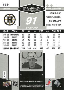 2010-11 Upper Deck Black Diamond #129 Marc Savard  Back