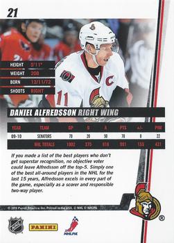 2010-11 Donruss #21 Daniel Alfredsson  Back