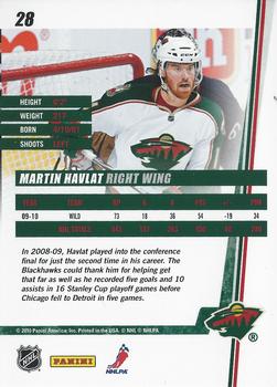 2010-11 Donruss #28 Martin Havlat  Back