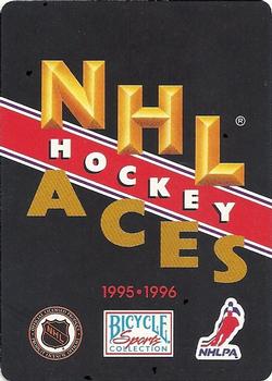 1995-96 Bicycle NHL Hockey Aces #J♣ Mark Messier Back
