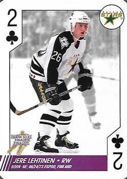 1997-98 Bicycle NHL Hockey Aces #2♣ Jere Lehtinen Front