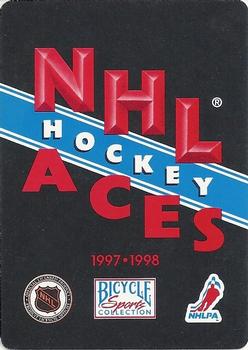 1997-98 Bicycle NHL Hockey Aces #2♦ Geoff Sanderson Back