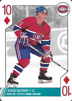 1997-98 Bicycle NHL Hockey Aces #10♦ Saku Koivu Front