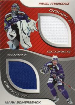 2009-10 Czech OFS Plus - Double Jersey Identical cards #J11 Pavel Francouz / Mark Bomersback Front