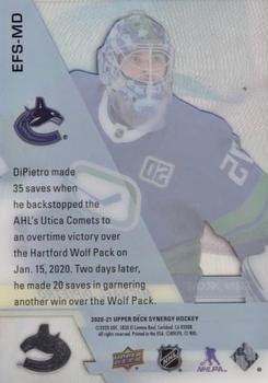 2020-21 Upper Deck Synergy - Exceptional Futures Black #EFS-MD Michael DiPietro Back