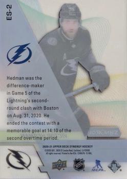 2020-21 Upper Deck Synergy - Exceptional Stars Gold #ES-2 Victor Hedman Back