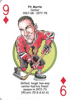 2017 Hero Decks Chicago Blackhawks Hockey Heroes Playing Cards #9♦ Pit Martin Front