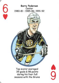 2018 Hero Decks Boston Bruins Hockey Heroes Playing Cards #6♥ Barry Pederson Front