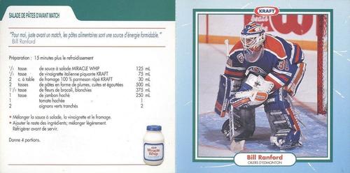 1993-94 Kraft Recipes (French) - Recipes #NNO Bill Ranford Front