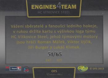 2013 OFS Exclusive - Engines 4 Team #E4T-VIT Roman Malek / Viktor Ujcik / Jiri Burger / Lukas Klimek Back