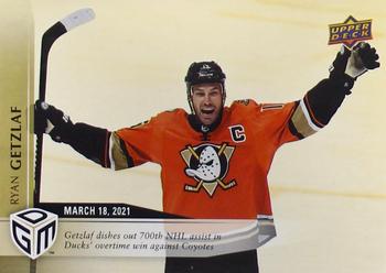 2020-21 Upper Deck Game Dated Moments - Gold #30 Ryan Getzlaf Front