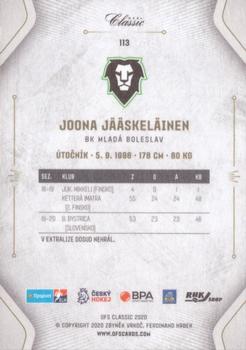 2020-21 OFS Classic Série I #113 Joona Jääskeläinen Back