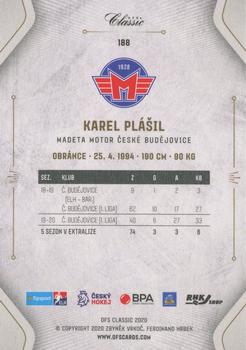 2020-21 OFS Classic Série I - Blue #188 Karel Plasil Back