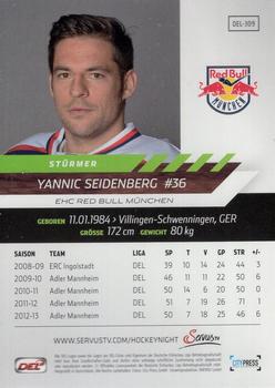 2013-14 Playercards Premium Serie (DEL) #DEL-309 Yannic Seidenberg Back