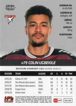 2020-21 Playercards (DEL) #DEL-166 Colin Ugbekile Back