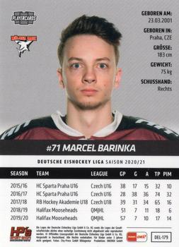 2020-21 Playercards (DEL) #DEL-179 Marcel Barinka Back