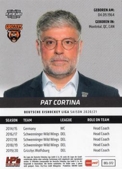 2020-21 Playercards (DEL) #DEL-372 Pat Cortina Back