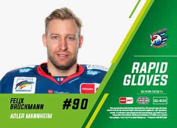 2020-21 Playercards (DEL) - Rapid Gloves #DEL-RG09 Felix Brückmann Back