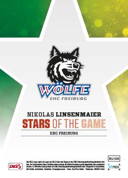 2016-17 Playercards (DEL2) - Stars of the Game #DEL2-SG06 Nikolas Linsenmaier Back