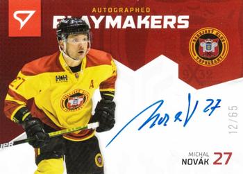 2020-21 SportZoo Slovenská Hokejová Liga - Autographed Playmakers #AP-10 Michal Novak Front