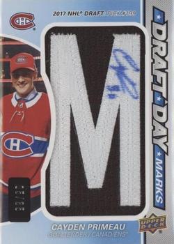 2020-21 SP Game Used - Draft Day Marks Rookies #DDM-CP Cayden Primeau Front