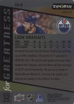 2020-21 Upper Deck Synergy - Cast for Greatness Green #CG-8 Leon Draisaitl Back