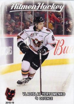 2018-19 Calgary Hitmen (WHL) Booster Club #NNO Vladislav Eremenko Front