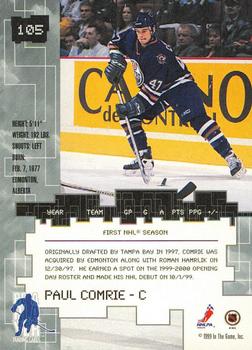 1999-00 Be a Player Millennium Signature Series - Anaheim National Gold #105 Paul Comrie Back