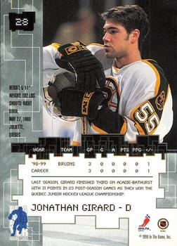 1999-00 Be a Player Millennium Signature Series - Anaheim National Ruby #28 Jonathan Girard Back