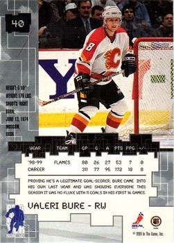 1999-00 Be a Player Millennium Signature Series - Anaheim National Ruby #40 Valeri Bure Back