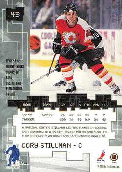 1999-00 Be a Player Millennium Signature Series - Anaheim National Ruby #43 Cory Stillman Back