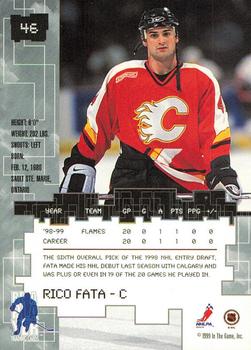 1999-00 Be a Player Millennium Signature Series - Anaheim National Ruby #46 Rico Fata Back