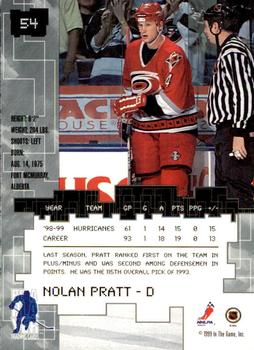 1999-00 Be a Player Millennium Signature Series - Anaheim National Ruby #54 Nolan Pratt Back