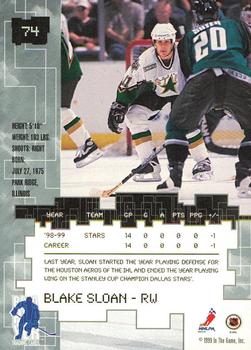 1999-00 Be a Player Millennium Signature Series - Anaheim National Ruby #74 Blake Sloan Back