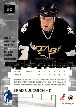 1999-00 Be a Player Millennium Signature Series - Anaheim National Ruby #80 Brad Lukowich Back