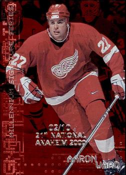 1999-00 Be a Player Millennium Signature Series - Anaheim National Ruby #92 Aaron Ward Front