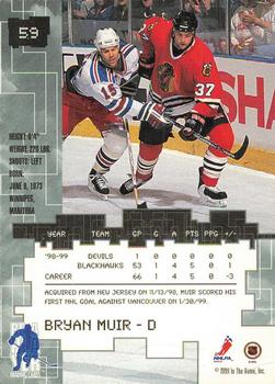 1999-00 Be a Player Millennium Signature Series - Anaheim National Sapphire #59 Bryan Muir Back