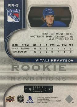 2020-21 Upper Deck Trilogy - Rookie Renditions #RR-5 Vitali Kravtsov Back