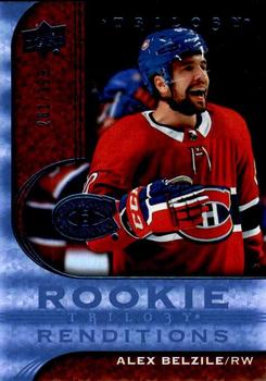 2020-21 Upper Deck Trilogy - Rookie Renditions Blue Foil #RR-4 Alex Belzile Front