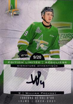 2020-21 Val-d'Or Foreurs (QMJHL) - Autographs #1 William Provost Front