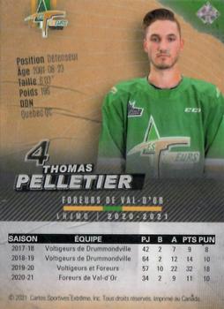 2020-21 Val-d'Or Foreurs (QMJHL) - Autographs Bronze #16 Thomas Pelletier Back