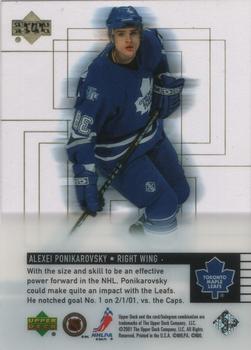 2000-01 Upper Deck Rookie Update - 2000-01 Upper Deck Ice Update #101 Alexei Ponikarovsky Back