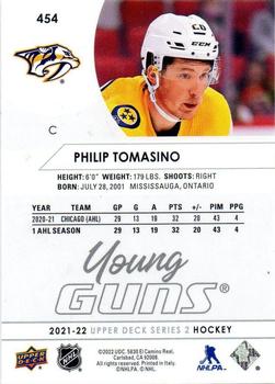 2021-22 Upper Deck #454 Philip Tomasino Back