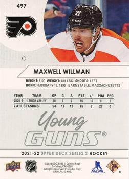 2021-22 Upper Deck #497 Maxwell Willman Back