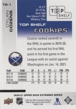 2020-21 Upper Deck - Top Shelf Rookies #TS-1 Dylan Cozens Back