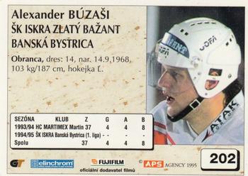 1995-96 APS HESR (Slovak) #202 Alexander Buzasi Back