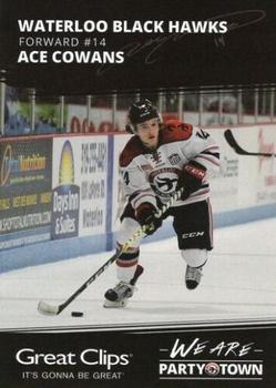 2016-17 Great Clips Waterloo Black Hawks (USHL) #8 Ace Cowans Front