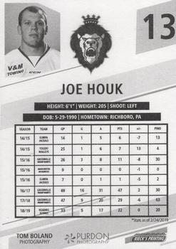 2018-19 Rieck's Printing Reading Royals (ECHL) #8 Joe Houk Back